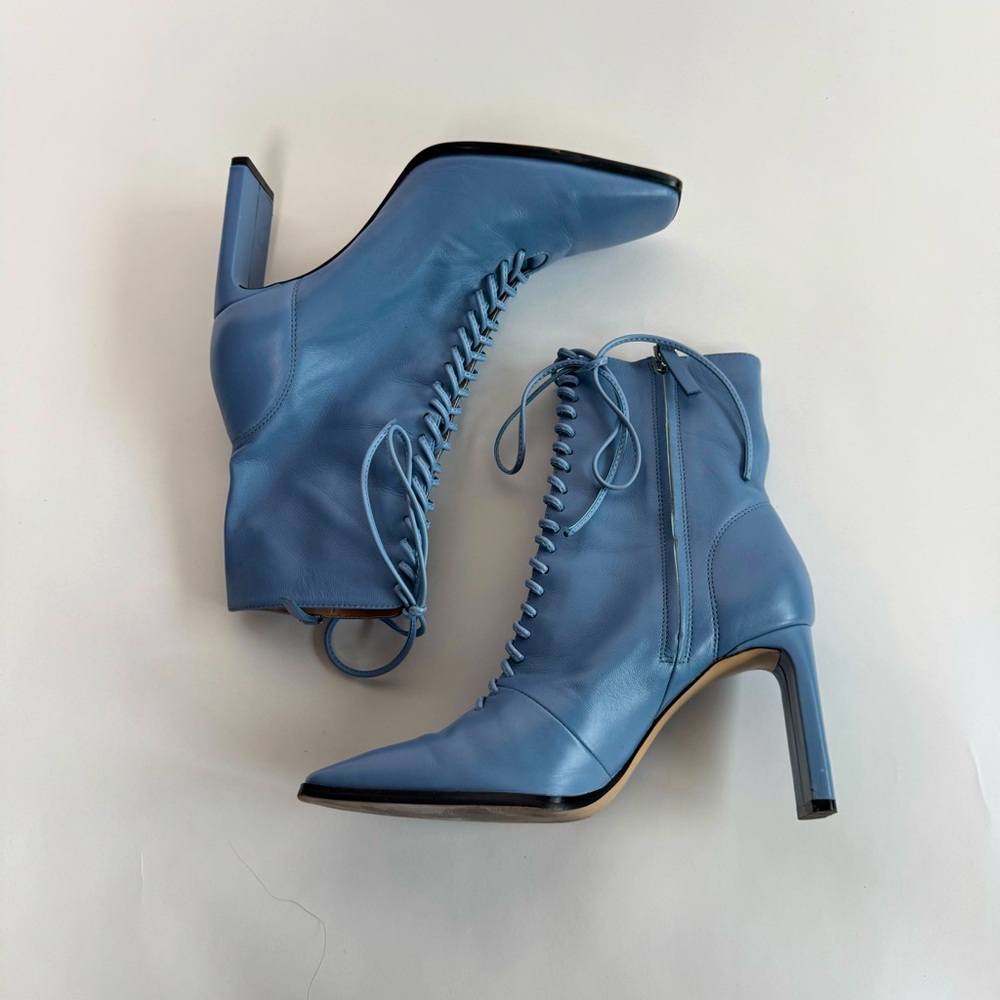 Zara Blue Heeled Boots